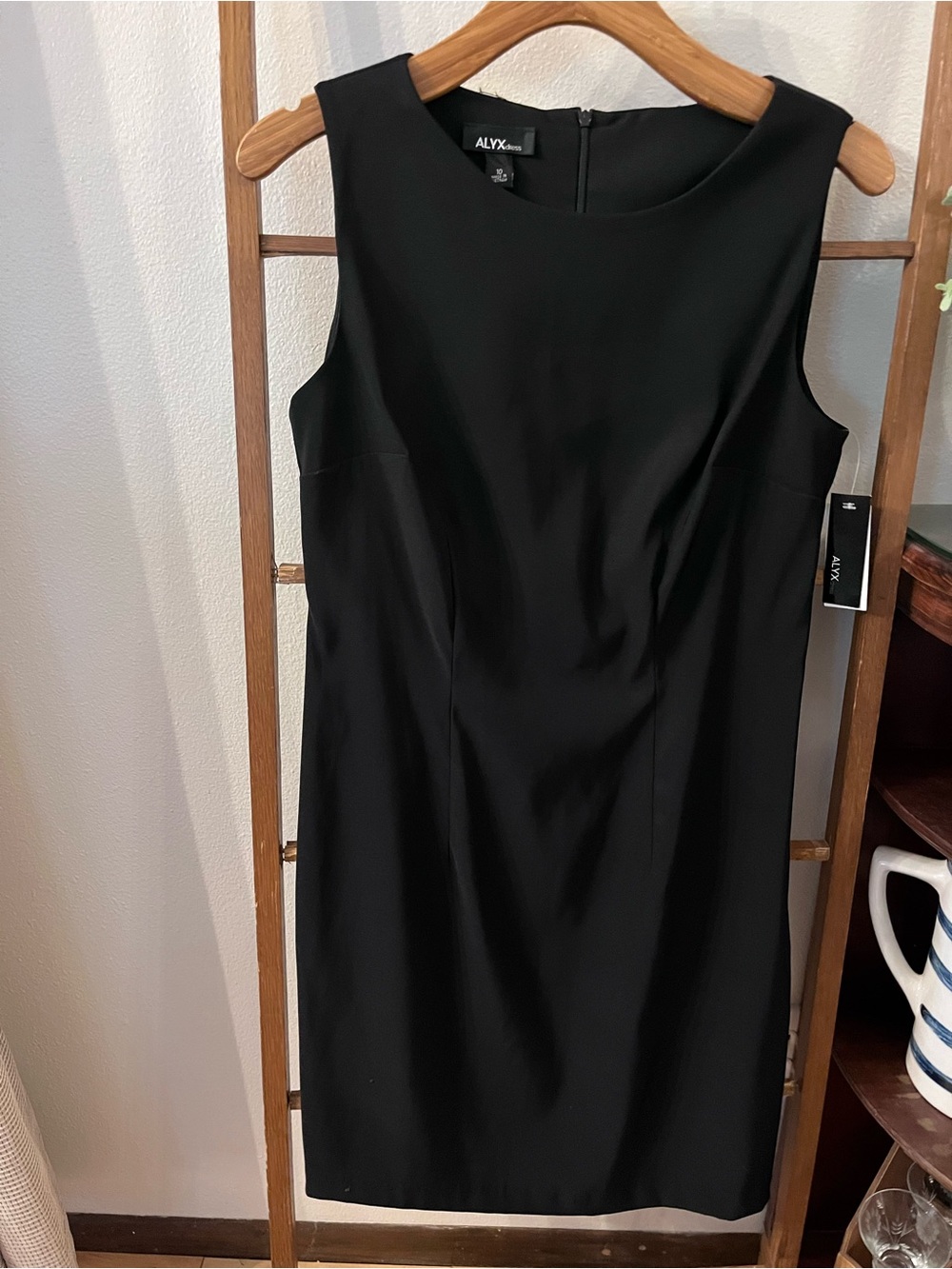 ALYX Black Sleeveless Sheath Dress with Scoop Neck